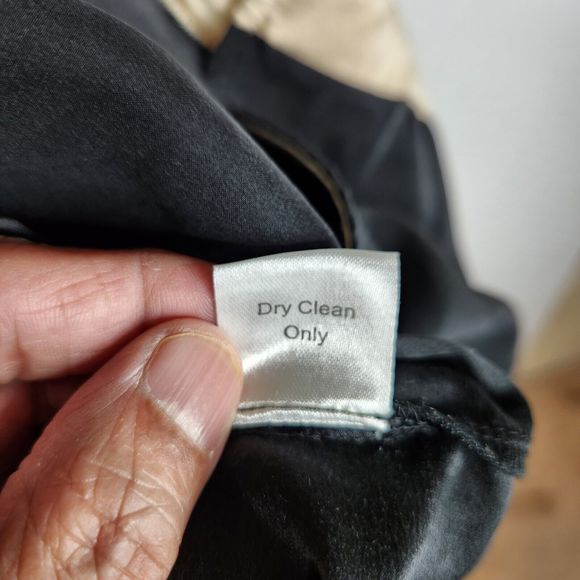 Parker‎ Womens Small 100% Silk Faux Wrap Colorblock Long Sleeve Mini Dress Black - Picture 8 of 8